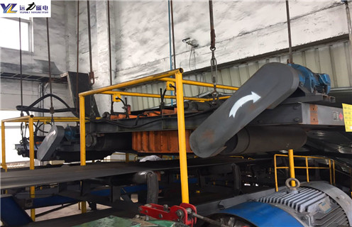 電磁自卸式除鐵器，河南電磁自卸式除鐵器用什么電機國家標準_河南RCDD-12自卸式電磁除鐵器廠(chǎng)家配件_型號及工作視頻 